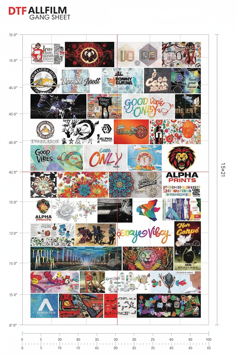 custom dtf gang sheet 15 21inches